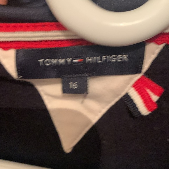 Absolutely Fabulous Tommy Hilfiger Quarter Button Up Dress Hoodie SZ 16 or XL - Picture 3 of 7